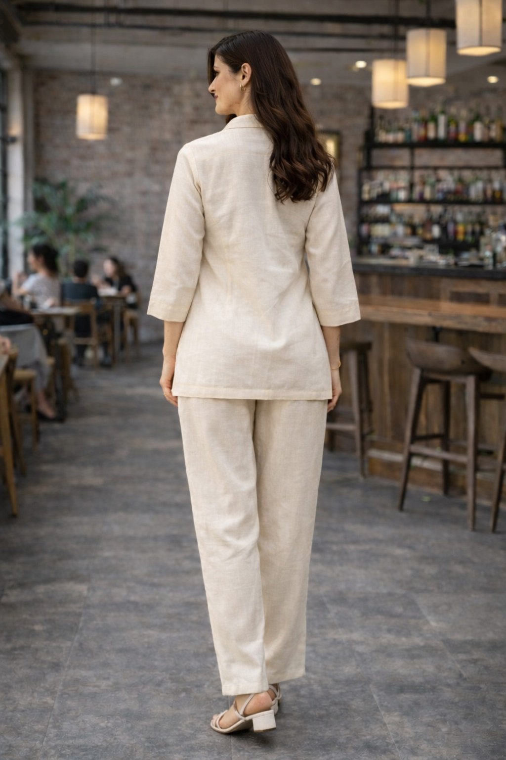 07 Off White Co-ord Set - Atsevam