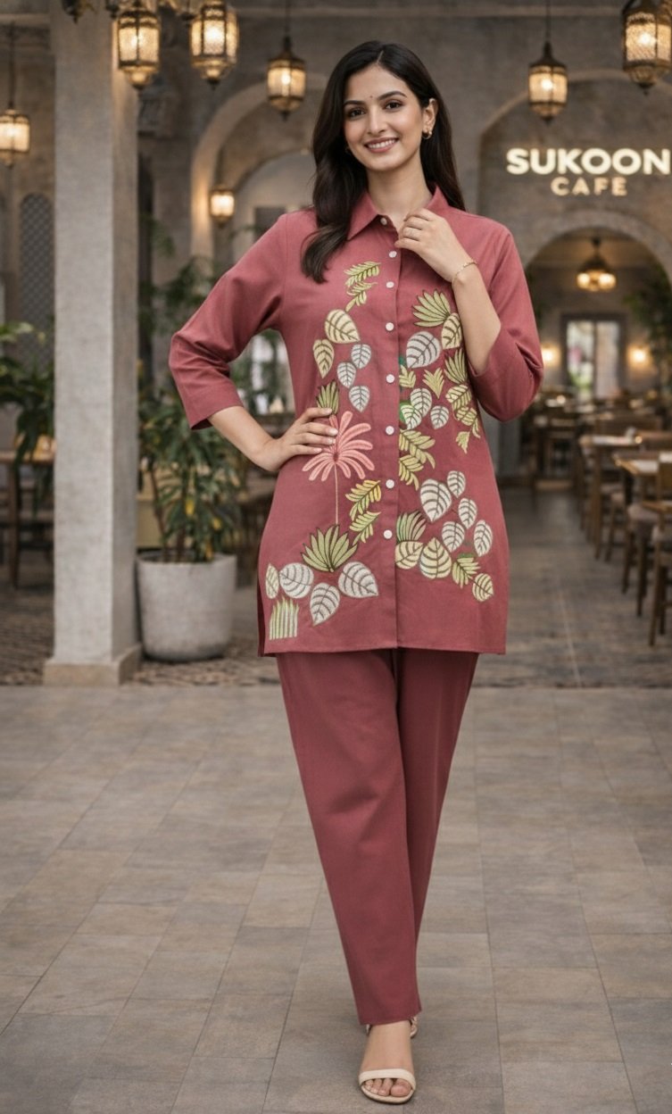 07 Peach Co-ord Set - Atsevam