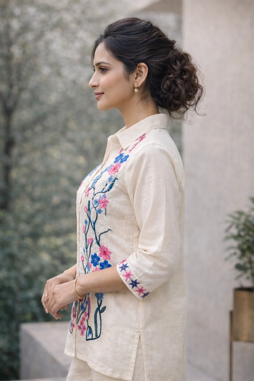 08 White Co-ord Set - Atsevam