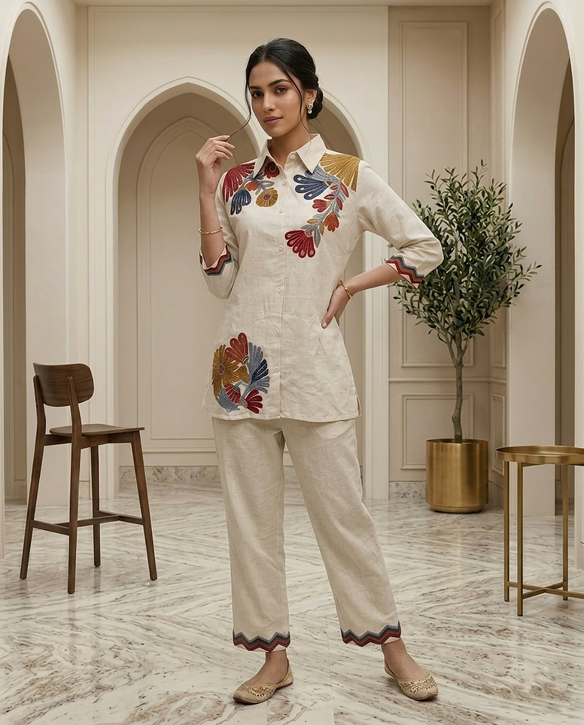 26 Beige Co-ord Set - Atsevam