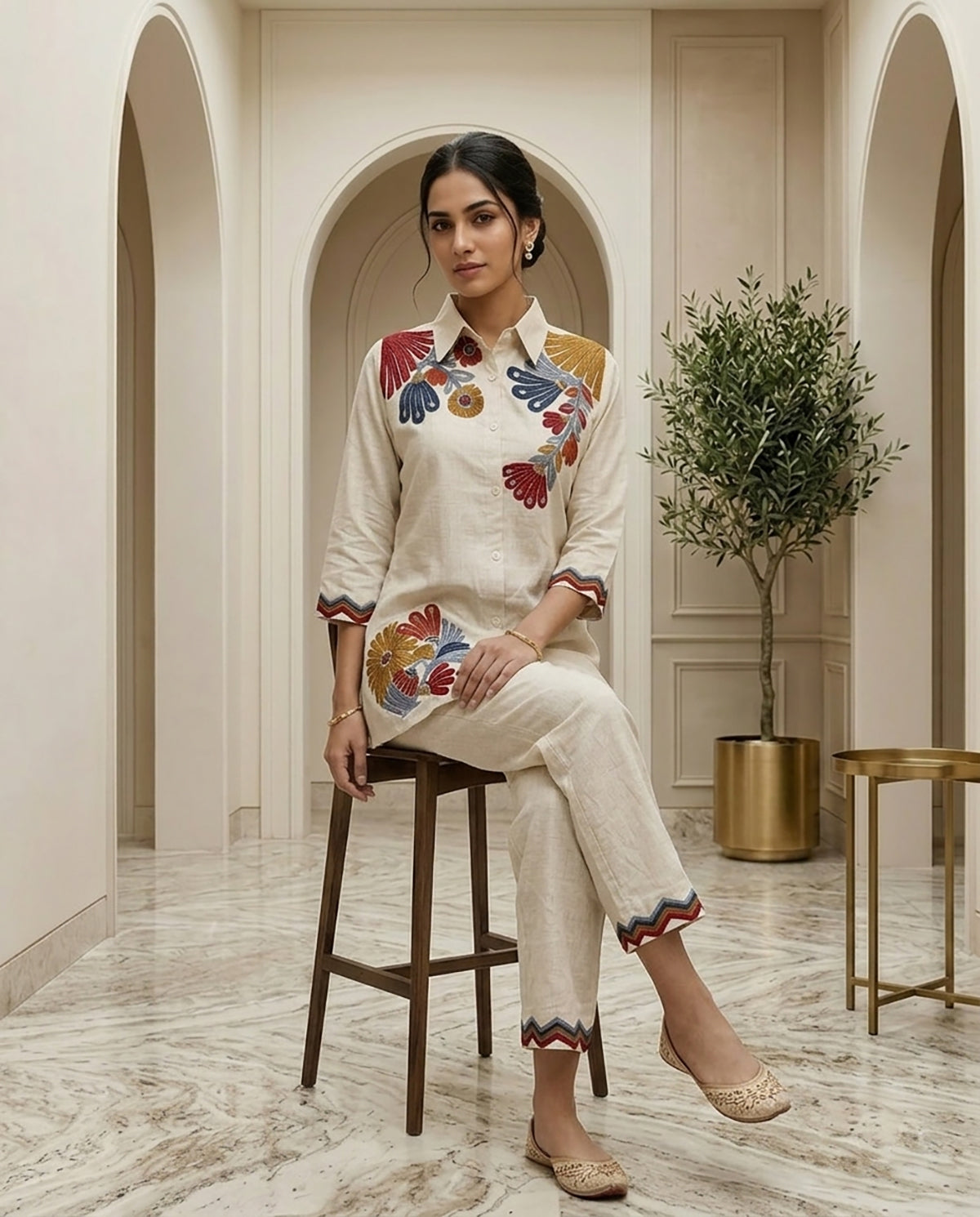 26 Beige Co-ord Set - Atsevam
