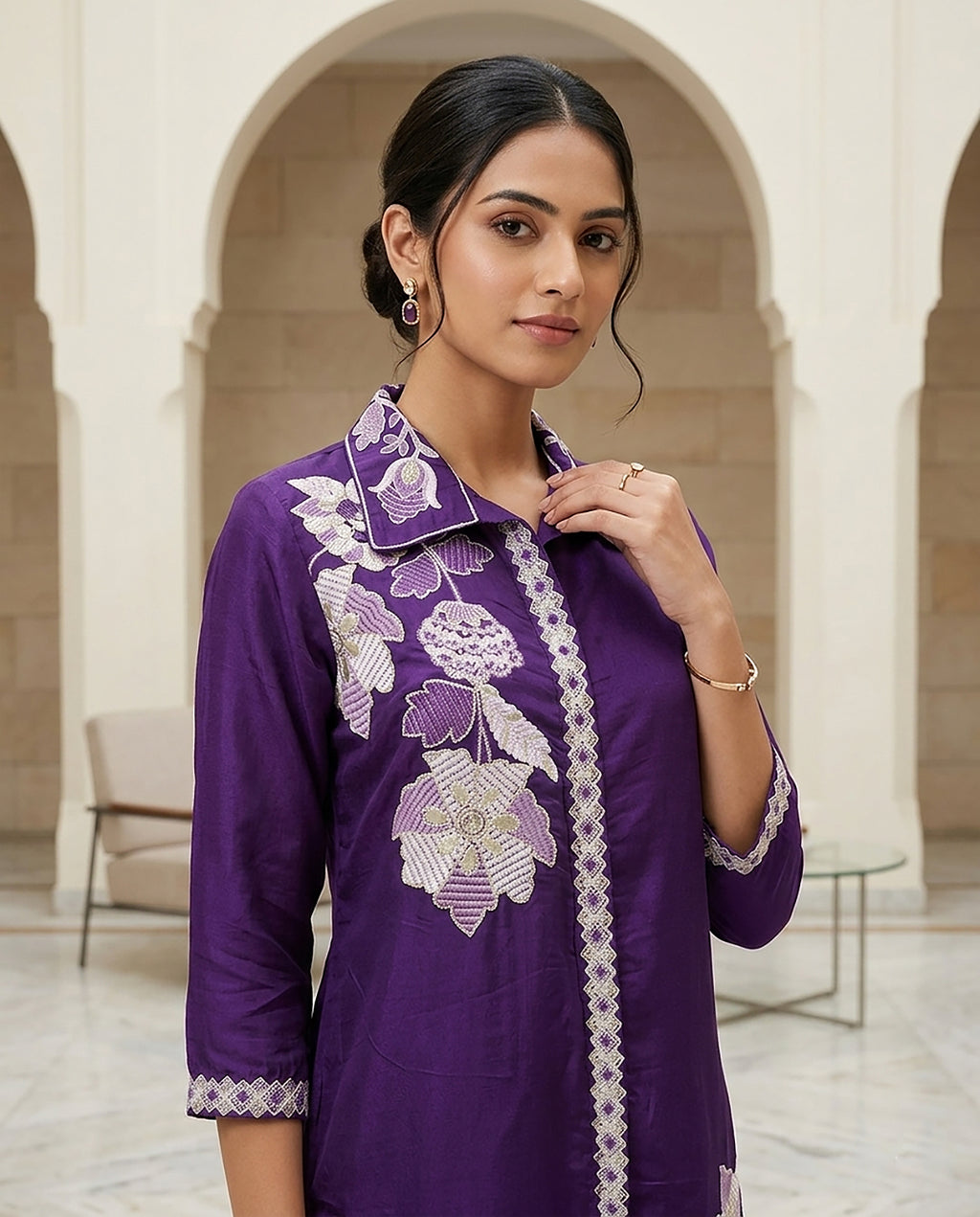 27 Purple Co-ord Set - Atsevam