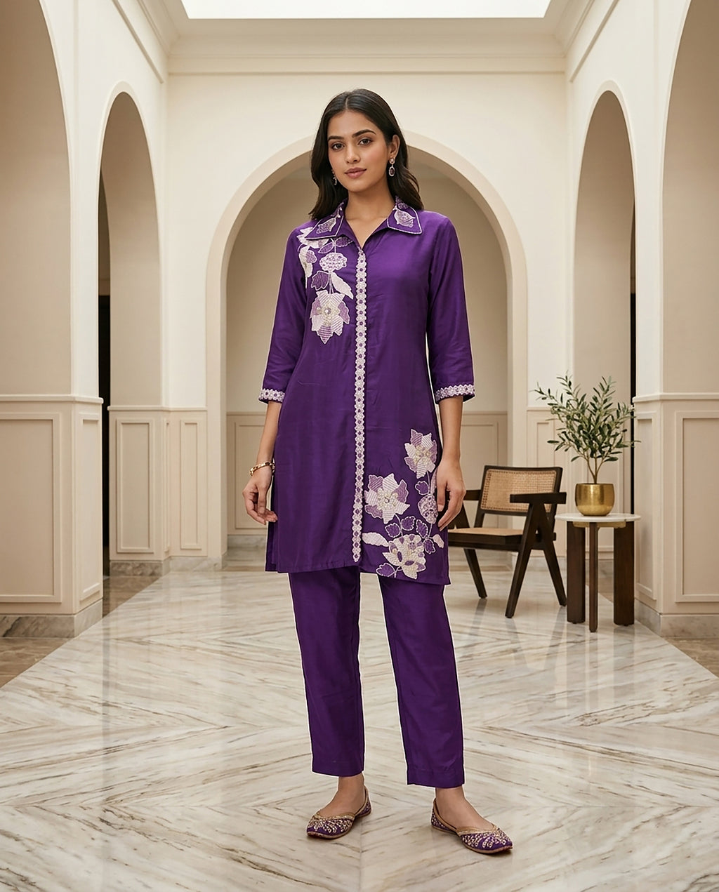 27 Purple Co-ord Set - Atsevam