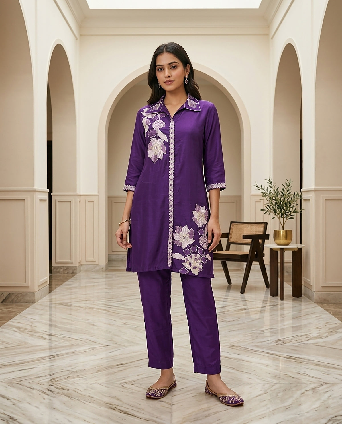 27 Purple Co-ord Set - Atsevam