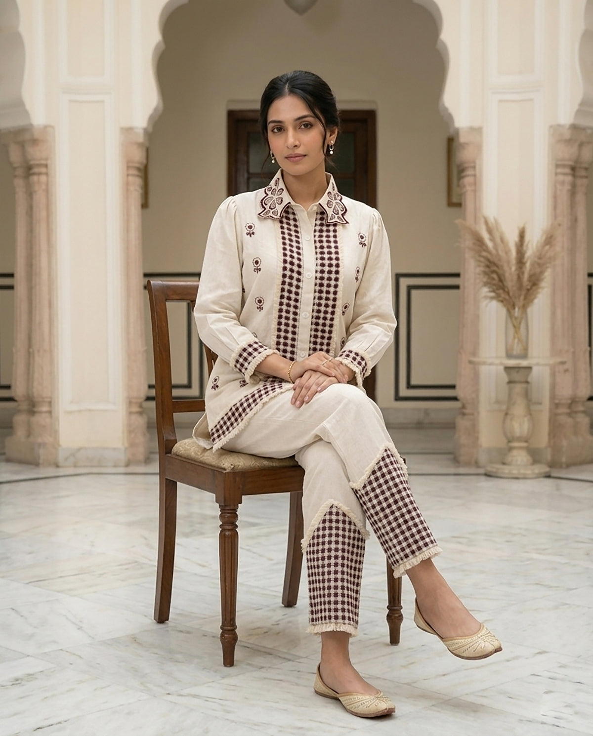 28 Off White Co-ord Set - Atsevam