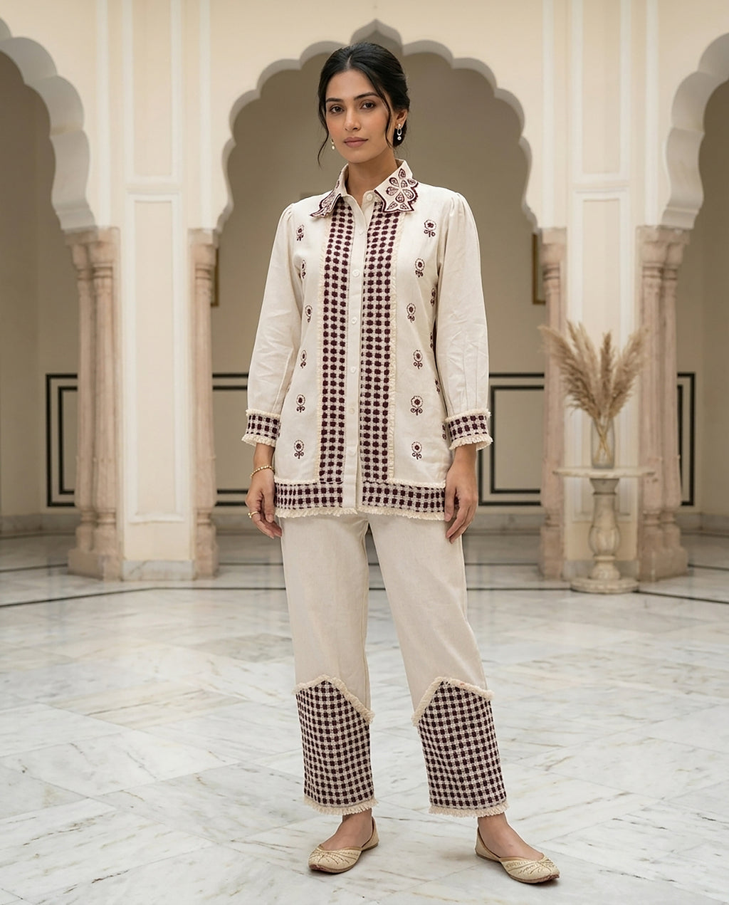 28 Off White Co-ord Set - Atsevam