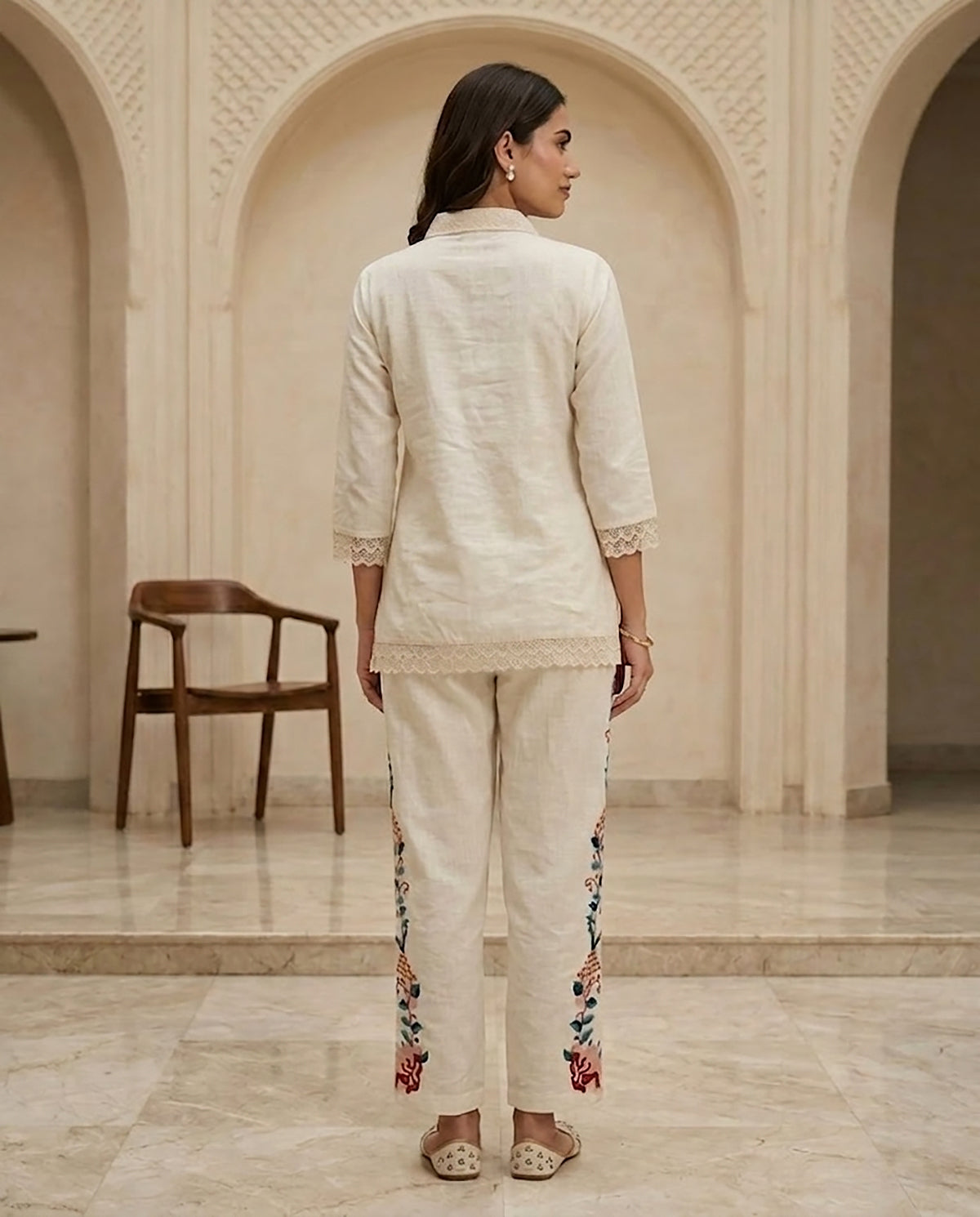 29 Cream Co-ord Set - Atsevam
