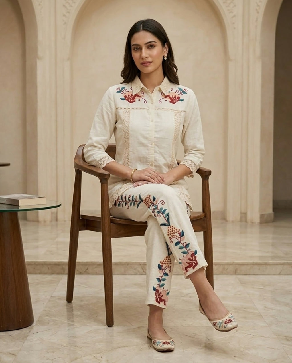 29 Cream Co-ord Set - Atsevam