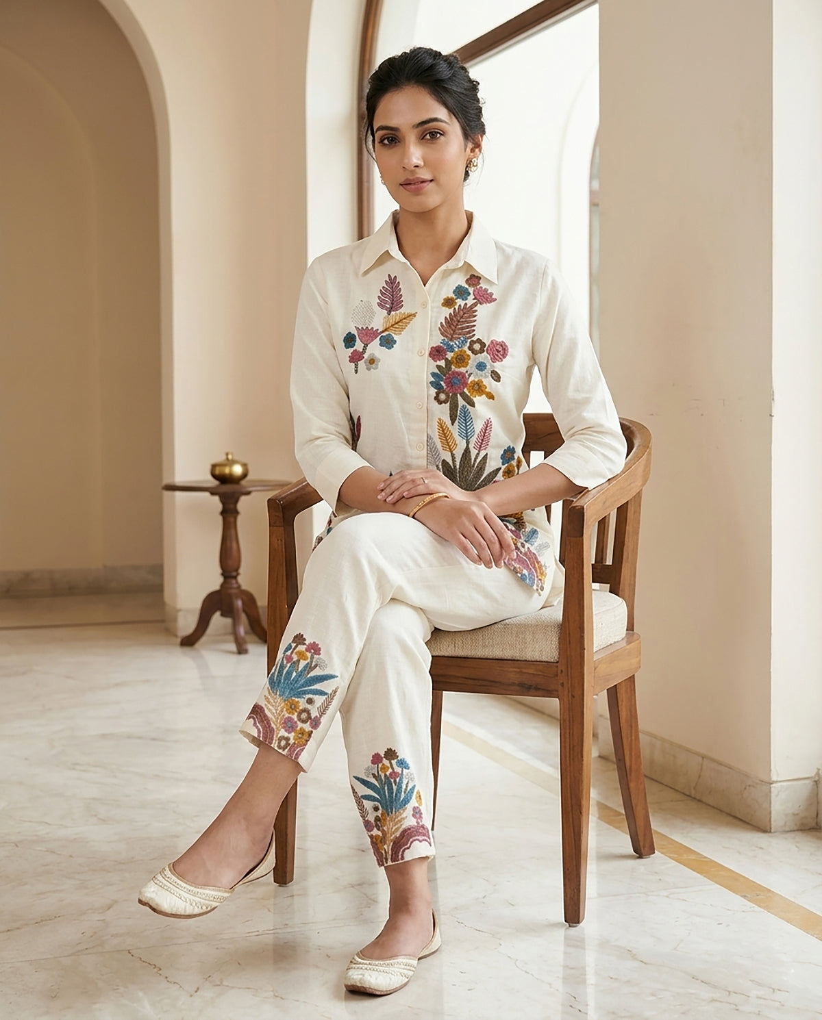 31 Cream Co-ord Set - Atsevam