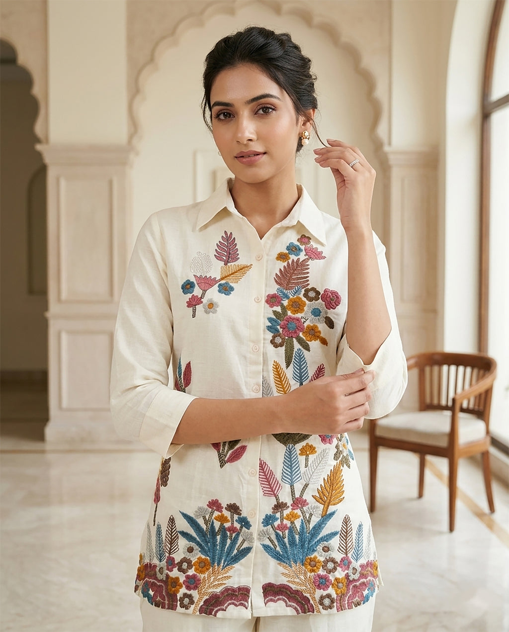 31 Cream Co-ord Set - Atsevam