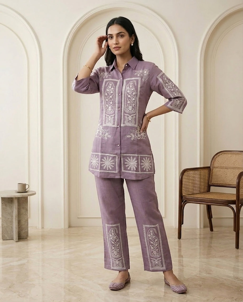35 Purple Co-ord Set - Atsevam