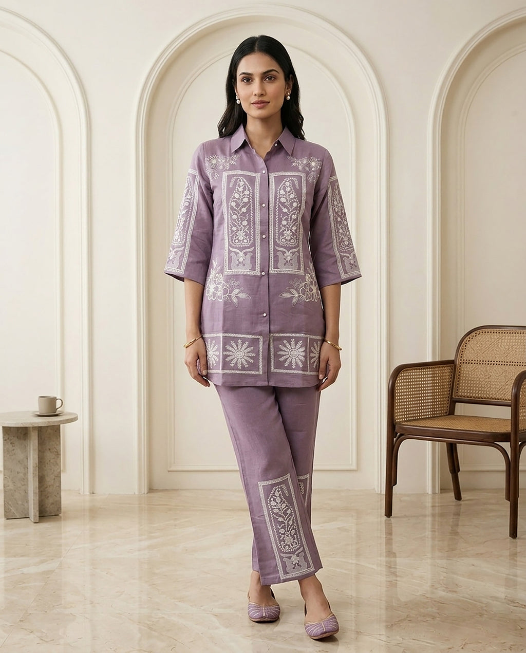 35 Purple Co-ord Set - Atsevam