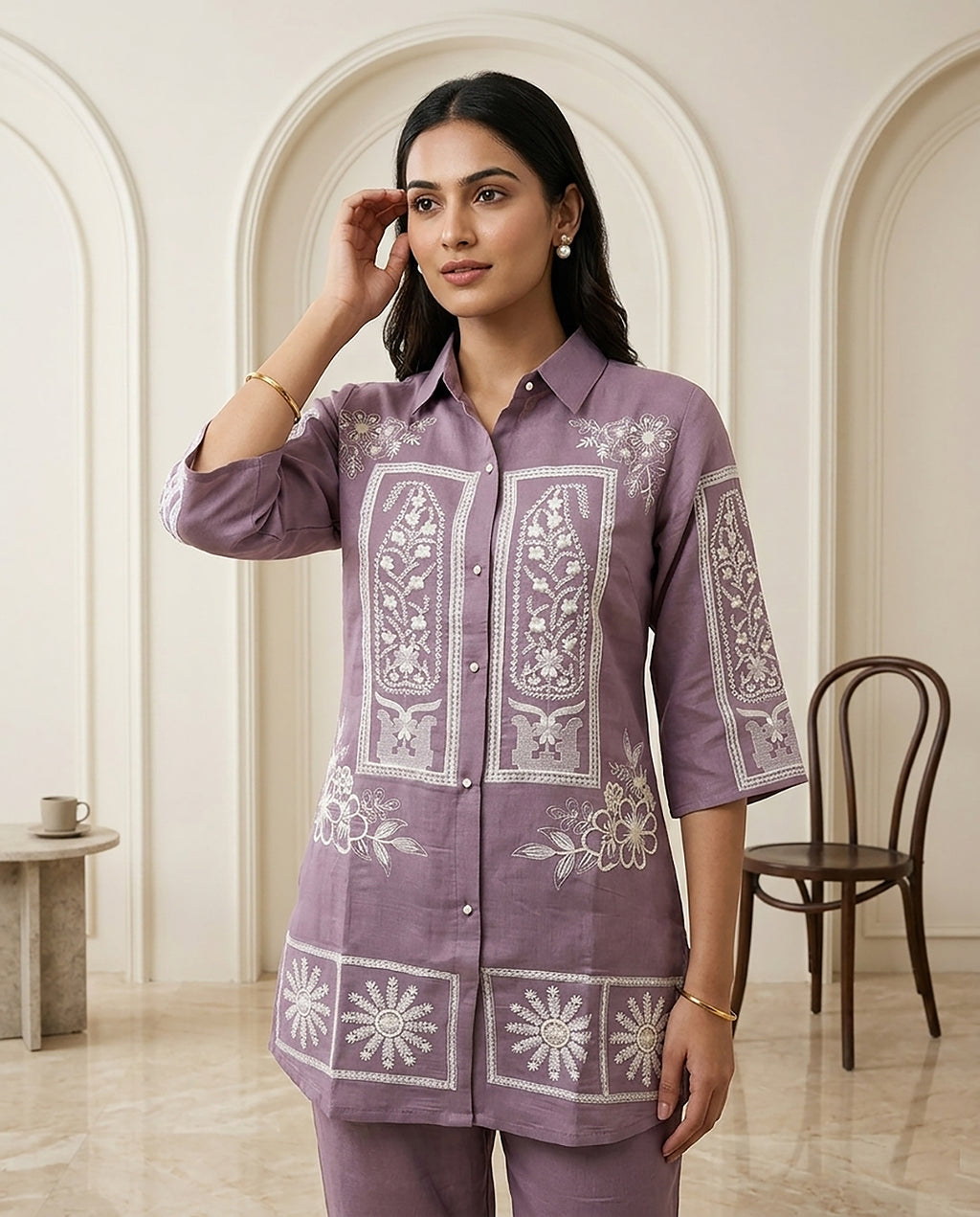 35 Purple Co-ord Set - Atsevam
