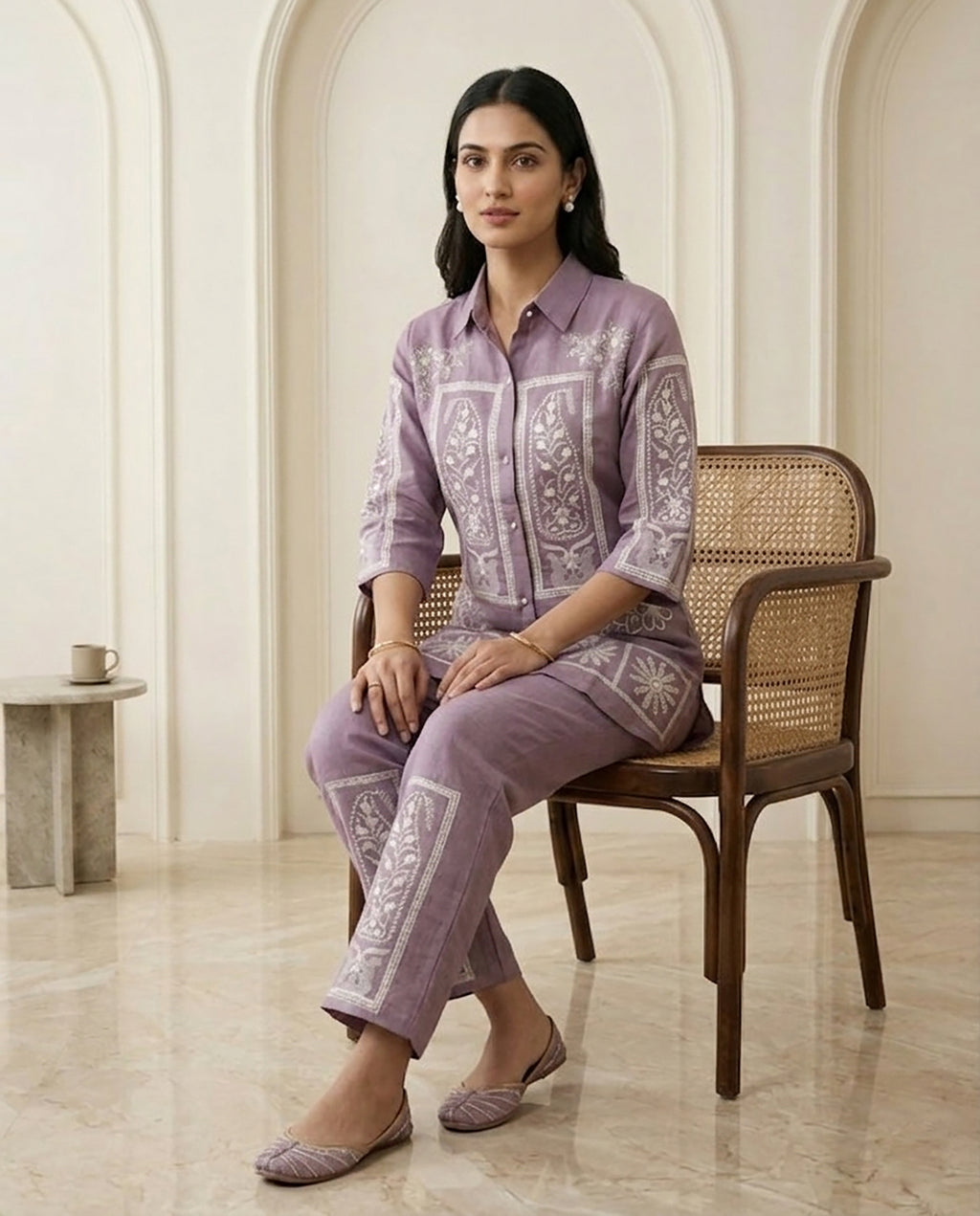 35 Purple Co-ord Set - Atsevam