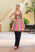Women's Crepe & Cotton Embroidery Thread Work Kurta 
